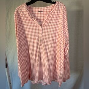 Lands' End Pink Gingham Tunic